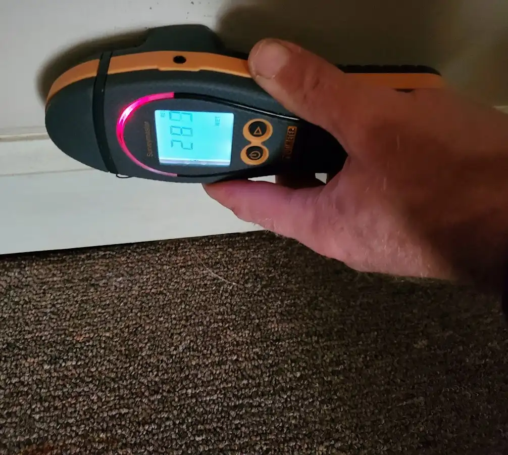 Moisture detection at baseboard during Sewage Cleanup & Sanitation in Chillicothe